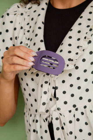 Circle Cutout Flat Claw Clip: SAGE - Pretty by Her- handmade locally in Cambridge, Ontario
