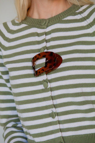 Circle Cutout Flat Claw Clip: SAGE - Pretty by Her- handmade locally in Cambridge, Ontario