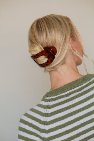 Circle Cutout Flat Claw Clip: SAGE - Pretty by Her- handmade locally in Cambridge, Ontario