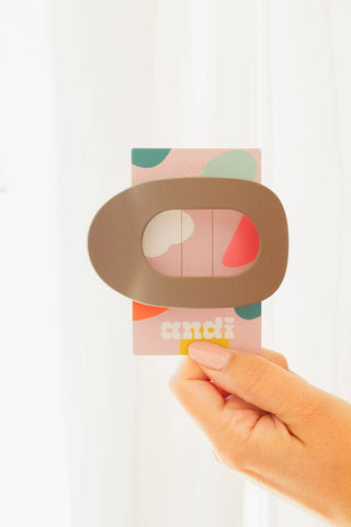 Circle Cutout Flat Claw Clip: SAGE - Pretty by Her- handmade locally in Cambridge, Ontario
