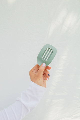 Circle Cutout Flat Claw Clip: SAGE - Pretty by Her- handmade locally in Cambridge, Ontario