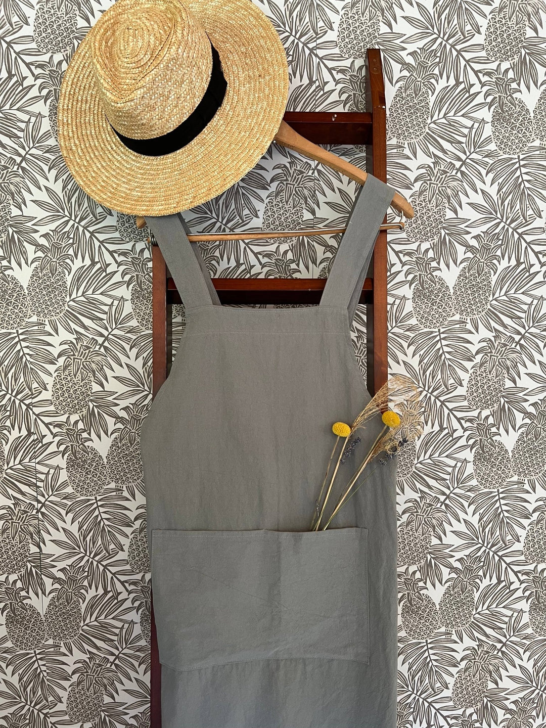 Cross Back Apron: Peacock Blue - Pretty by Her - handmade locally in Cambridge, Ontario