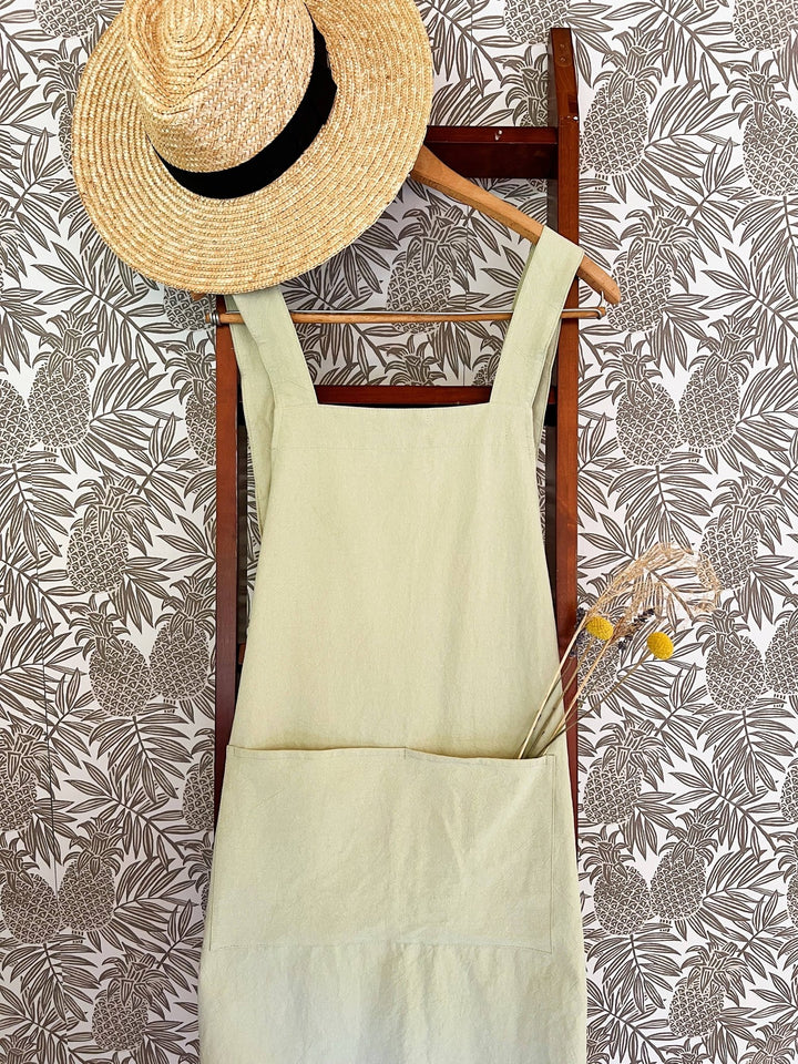Cross Back Apron: Peacock Blue - Pretty by Her - handmade locally in Cambridge, Ontario