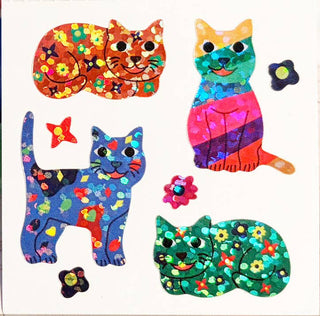 Sparkle Groovy Cats Stickers Nostalgia