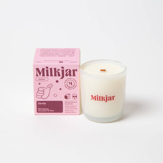 Dandy - Mahogany, Firewood & Pine Coconut Soy 8oz Candle - Pretty by Her- handmade locally in Cambridge, Ontario
