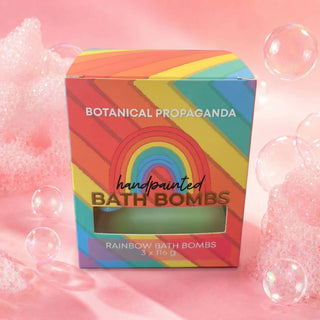 Rainbow Luxury Hand painted Boxed Bath Bomb Set