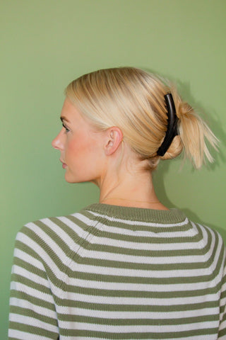 Earthy Toned Curved Claw Clip: Matte Amber - Pretty by Her- handmade locally in Cambridge, Ontario