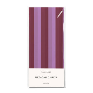 Eggplant and Lilac Stripes tissue paper: 5 Sheets - Pretty by Her- handmade locally in Cambridge, Ontario