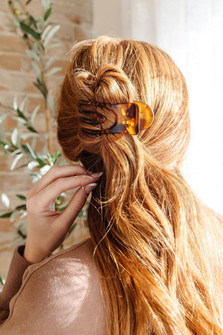 Ember Flat Claw Clip: Tortoise - Pretty by Her- handmade locally in Cambridge, Ontario
