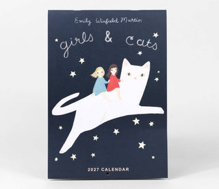 Emily Winfield Martin Girls & Cats 2027 Wall Calendar - Pretty by Her- handmade locally in Cambridge, Ontario