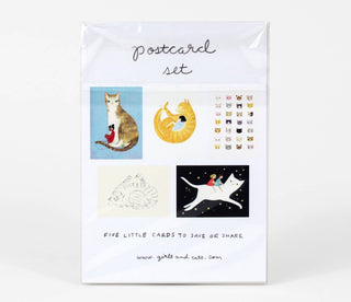 Emily Winfield Martin Girls & Cats Postcard Set - Pretty by Her- handmade locally in Cambridge, Ontario