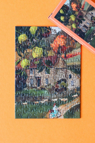 English Cottage 99 piece mini puzzle - Pretty by Her - handmade locally in Cambridge, Ontario