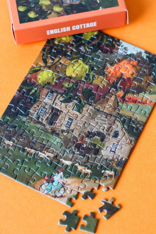English Cottage 99 piece mini puzzle - Pretty by Her - handmade locally in Cambridge, Ontario
