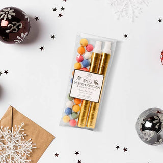 Fancy Pea Shooters w/Colored Paper Balls - Set of 2 Shooters - Pretty by Her - handmade locally in Cambridge, Ontario