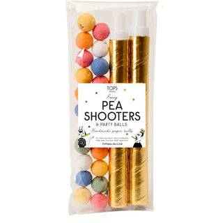 Fancy Pea Shooters w/Colored Paper Balls - Set of 2 Shooters - Pretty by Her - handmade locally in Cambridge, Ontario