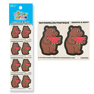 Scratch and Sniff Sticker Sheet Capybara Watermelon Scent