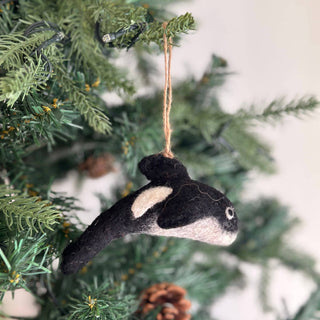 Felt Ornament - Orca (No Hat) - Pretty by Her - handmade locally in Cambridge, Ontario