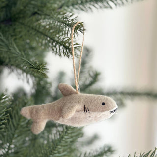 Felt Ornament - Shark - Pretty by Her - handmade locally in Cambridge, Ontario