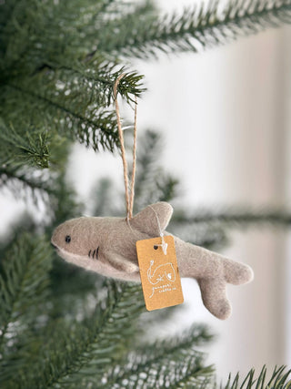 Felt Ornament - Shark - Pretty by Her - handmade locally in Cambridge, Ontario