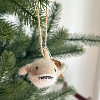 Felt Ornament - Shark - Pretty by Her - handmade locally in Cambridge, Ontario