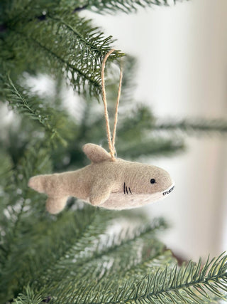 Felt Ornament - Shark - Pretty by Her - handmade locally in Cambridge, Ontario