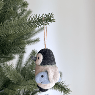 Felt Penguin Christmas Ornament - Pretty by Her - handmade locally in Cambridge, Ontario