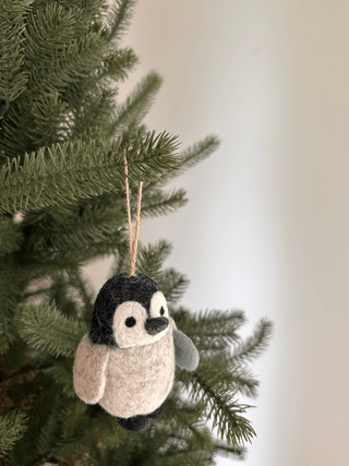 Felt Penguin Christmas Ornament - Pretty by Her - handmade locally in Cambridge, Ontario