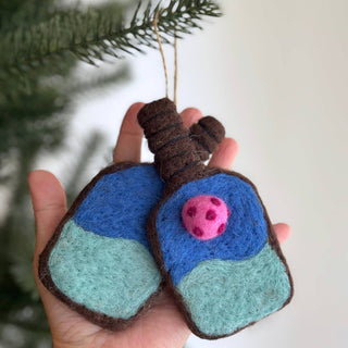 Felt Pickleball Ornament - Pretty by Her - handmade locally in Cambridge, Ontario
