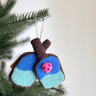 Felt Pickleball Ornament - Pretty by Her - handmade locally in Cambridge, Ontario