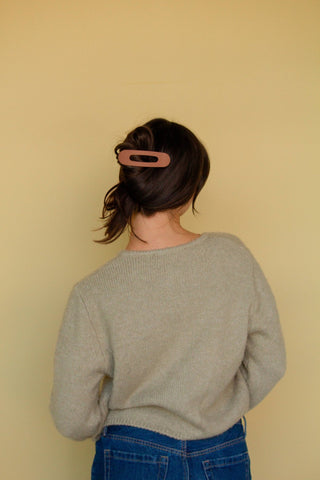 Flat Matte Claw Clip: Cashmere - Pretty by Her- handmade locally in Cambridge, Ontario