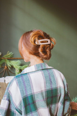 Flat Matte Claw Clip: Cashmere - Pretty by Her- handmade locally in Cambridge, Ontario