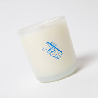 Fresh Laundry - Rain, Cotton & Vanilla Coco Soy 8oz Candle - Pretty by Her- handmade locally in Cambridge, Ontario