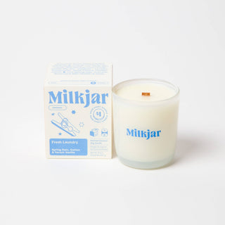 Fresh Laundry - Rain, Cotton & Vanilla Coco Soy 8oz Candle - Pretty by Her- handmade locally in Cambridge, Ontario