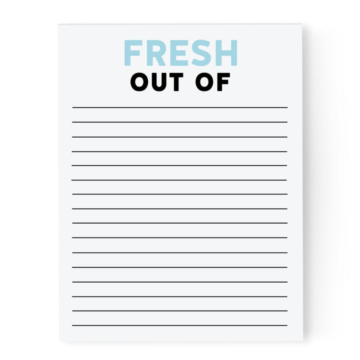 Fresh out Of Grocery List Notepad - Pretty by Her - handmade locally in Cambridge, Ontario
