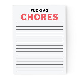 Fucking Chores Notepad - Pretty by Her - handmade locally in Cambridge, Ontario