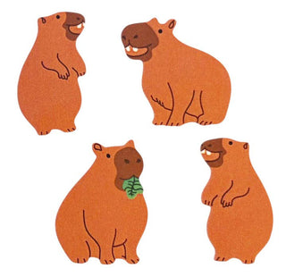 Glossy Capybara Stickers Sheet Vintage Inspired - Pretty by Her- handmade locally in Cambridge, Ontario