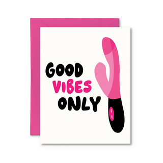 Good Vibes Only Card - Pretty by Her - handmade locally in Cambridge, Ontario