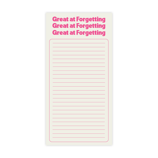 Great At Forgetting Notepad - Pretty by Her - handmade locally in Cambridge, Ontario