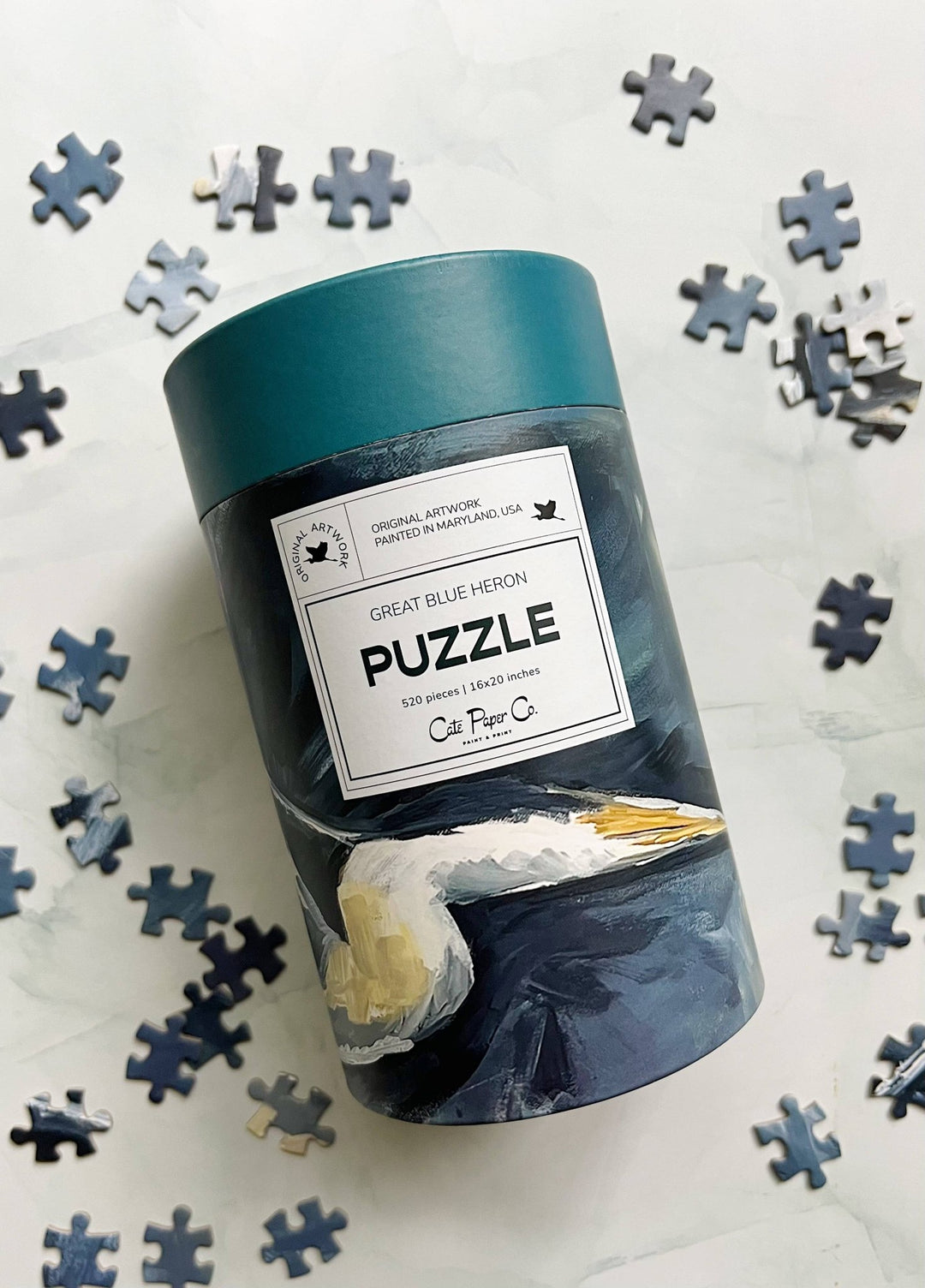 Great Blue Heron Puzzle - Pretty by Her - handmade locally in Cambridge, Ontario