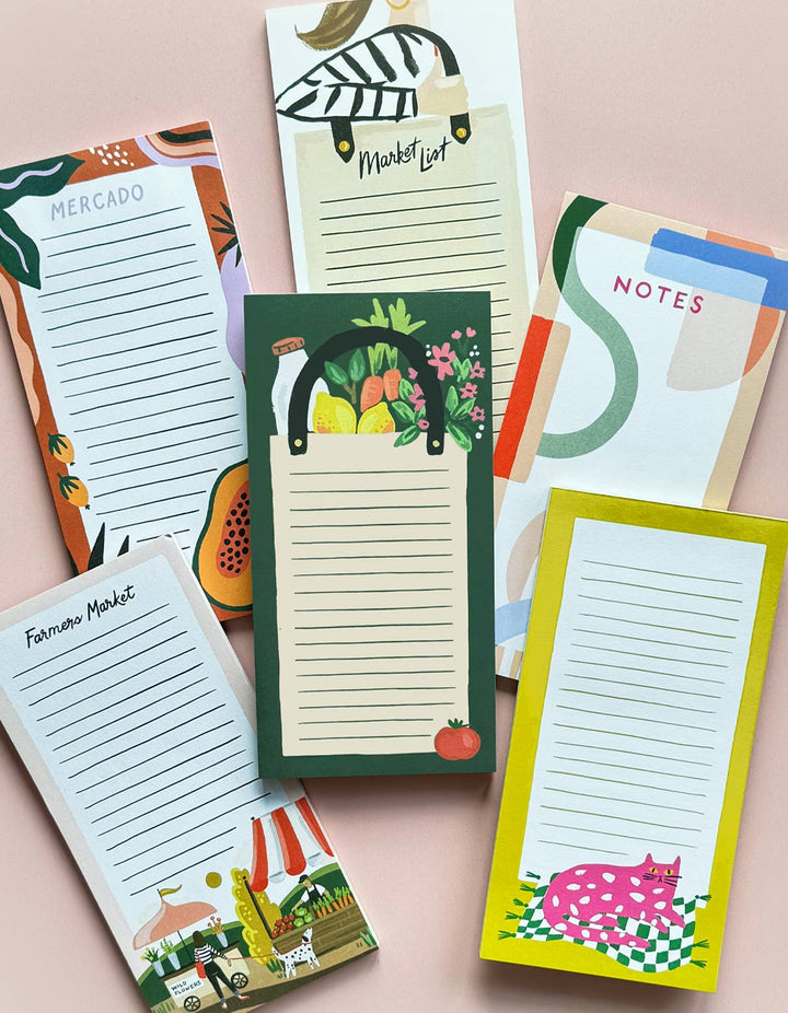 Grocery Bag Magnetic Market List Notepad - Pretty by Her - handmade locally in Cambridge, Ontario