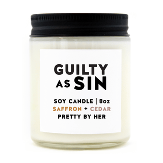 Guilty As Sin | Saffron + Cedar | Soy Wax Candle - Pretty by Her - handmade locally in Cambridge, Ontario