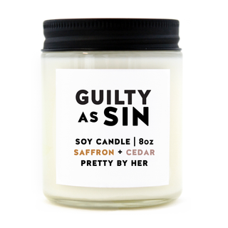 Guilty As Sin | Saffron + Cedar | Soy Wax Candle