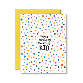 Happy Birthday To An Amazing Kid Card - Pretty by Her - handmade locally in Cambridge, Ontario