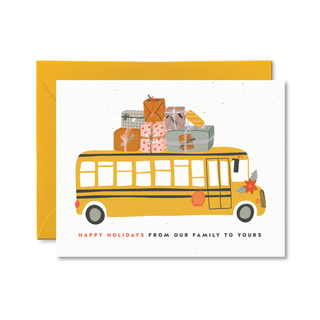 Happy Holidays From Our Family To Yours Card - Pretty by Her - handmade locally in Cambridge, Ontario
