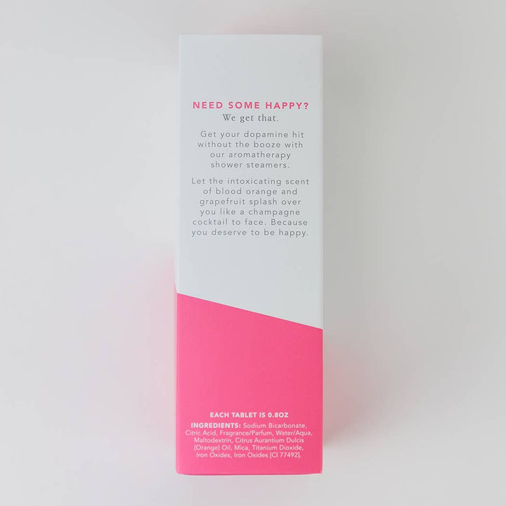 Happy Hour Shower Shower Steamers - Blood Orange Grapefruit - Set of 8 Tabs - Pretty by Her - handmade locally in Cambridge, Ontario