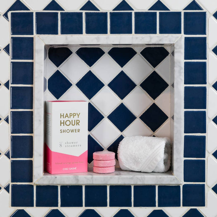 Happy Hour Shower Shower Steamers - Blood Orange Grapefruit - Set of 8 Tabs - Pretty by Her - handmade locally in Cambridge, Ontario