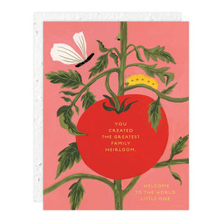 Heirloom - Baby Card - Pretty by Her- handmade locally in Cambridge, Ontario