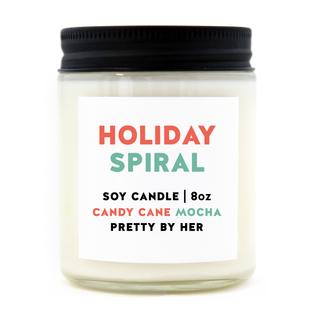 Holiday Spiral | Peppermint Mocha | Soy Wax Candle