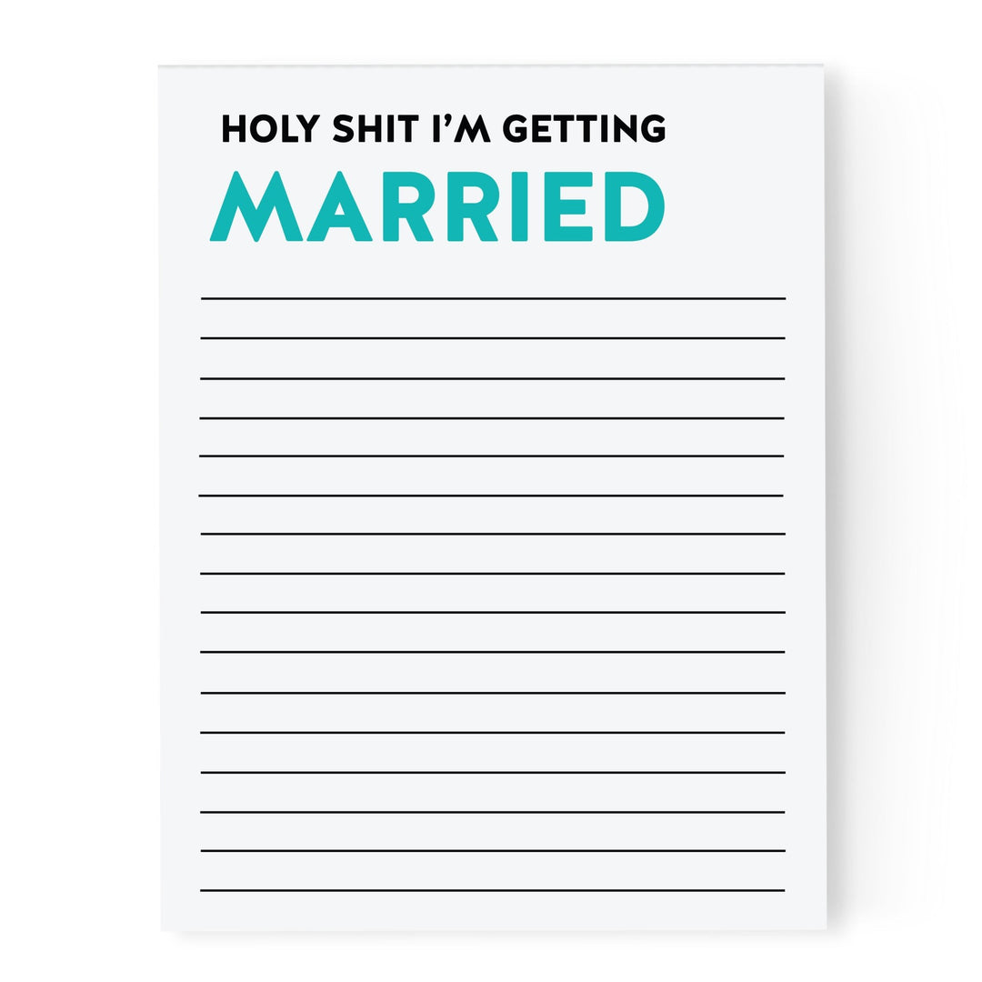 Holy Shit I'm Getting Married Notepad - Pretty by Her - handmade locally in Cambridge, Ontario