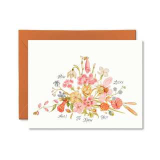 How Lucky Am I To Know You? Card - Pretty by Her - handmade locally in Cambridge, Ontario